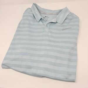 Nike Golf Dri-Fit Mens Polo Shirt Size XL Light BlueCollared Short Sleeve
